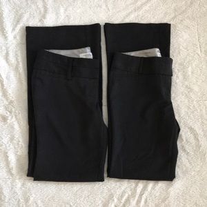 2 pairs black dress pants, size 8L